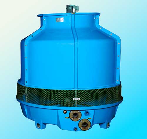 Bottle type cooling towers have a round FRP structure that ensures uniform airflow and durability.